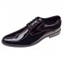 Pantofi barbati eleganti din piele naturala – Model David Negru Lac